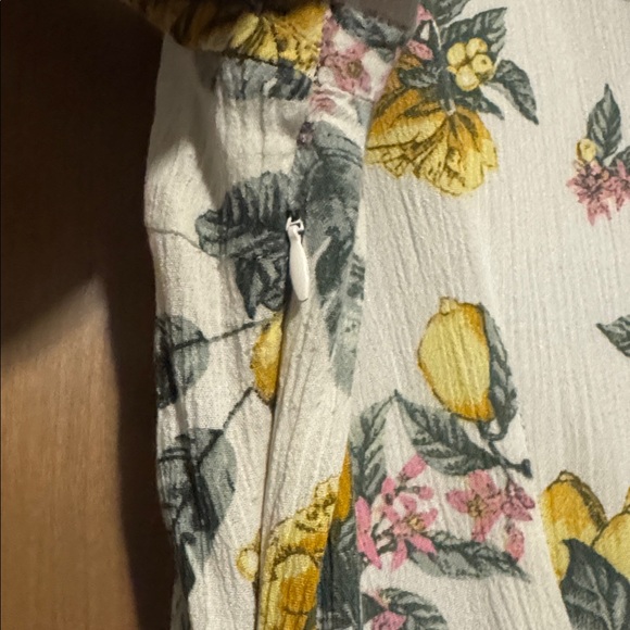 Rue 21 tie front lemon maxi dress 🍋 Womens XL 2 slit front Resort vacation Beach - Picture 10 of 15